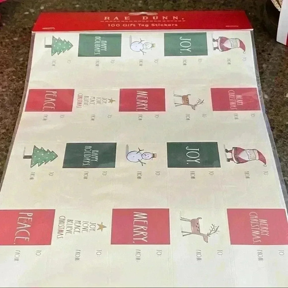 (2) PACKS OF GIFT TAG STICKERS. 100 per pack (200 TOTAL) - NEW Rae Dunn - Picture 7 of 13